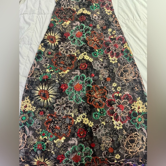 NEW WITH TAGS AGUA BENDITA SARI HALTER MAXI DRESS - Picture 7 of 9